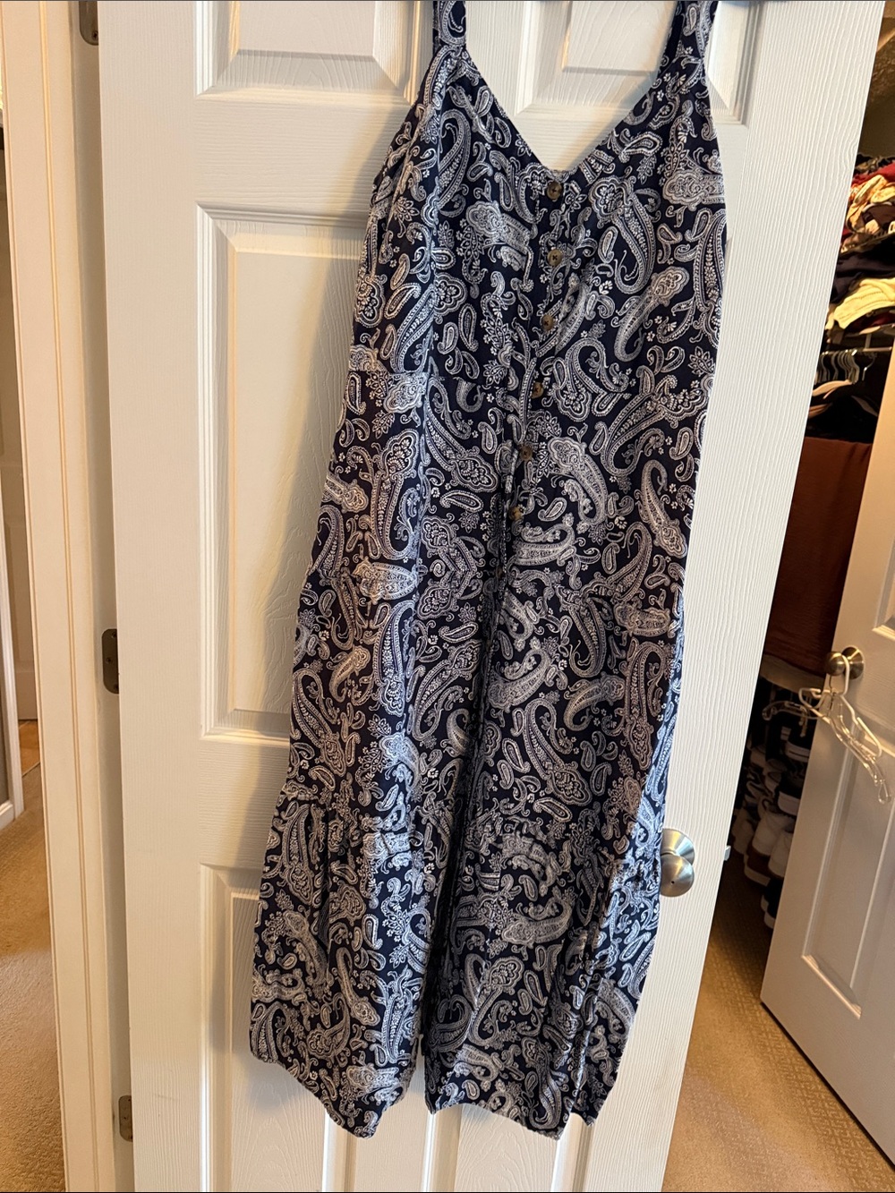 Loft Navy Paisley Women’s maxi dress